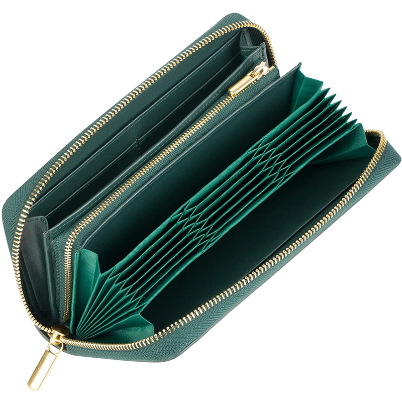 Japan's New Women's First-Layer Cowhide Long Accordion Zipper Wallet Genuine Ykk Zipper Leather Clutch Bag Japan's New Women's First-Layer Cowhide Long Accordion Zipper Wallet Genuine Ykk Zipper Leather Clutch Bag