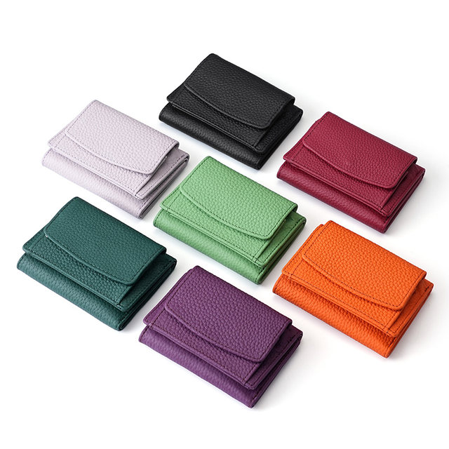 ກະເປົາເງິນແມ່ຍິງແທ້ຂອງ Matsuoka E ຂອງຍີ່ປຸ່ນ RFID coin purse wallet mini short short small money cloth