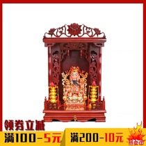 The Buddhist niche is dedicated to the small household of Guan Gong the god of wealth the table Guanyin Bodhisattva the wall hanging economical solid wood