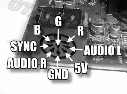 Проволочный подключение RGB PCE PC-двигателя для реконструкции версии PCE PC-двигателя-двигателя