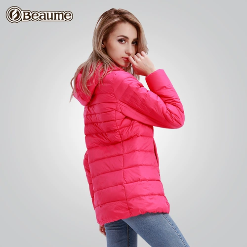 Дорожный цветной пуховик, бархатная куртка, средней длины, утиный пух