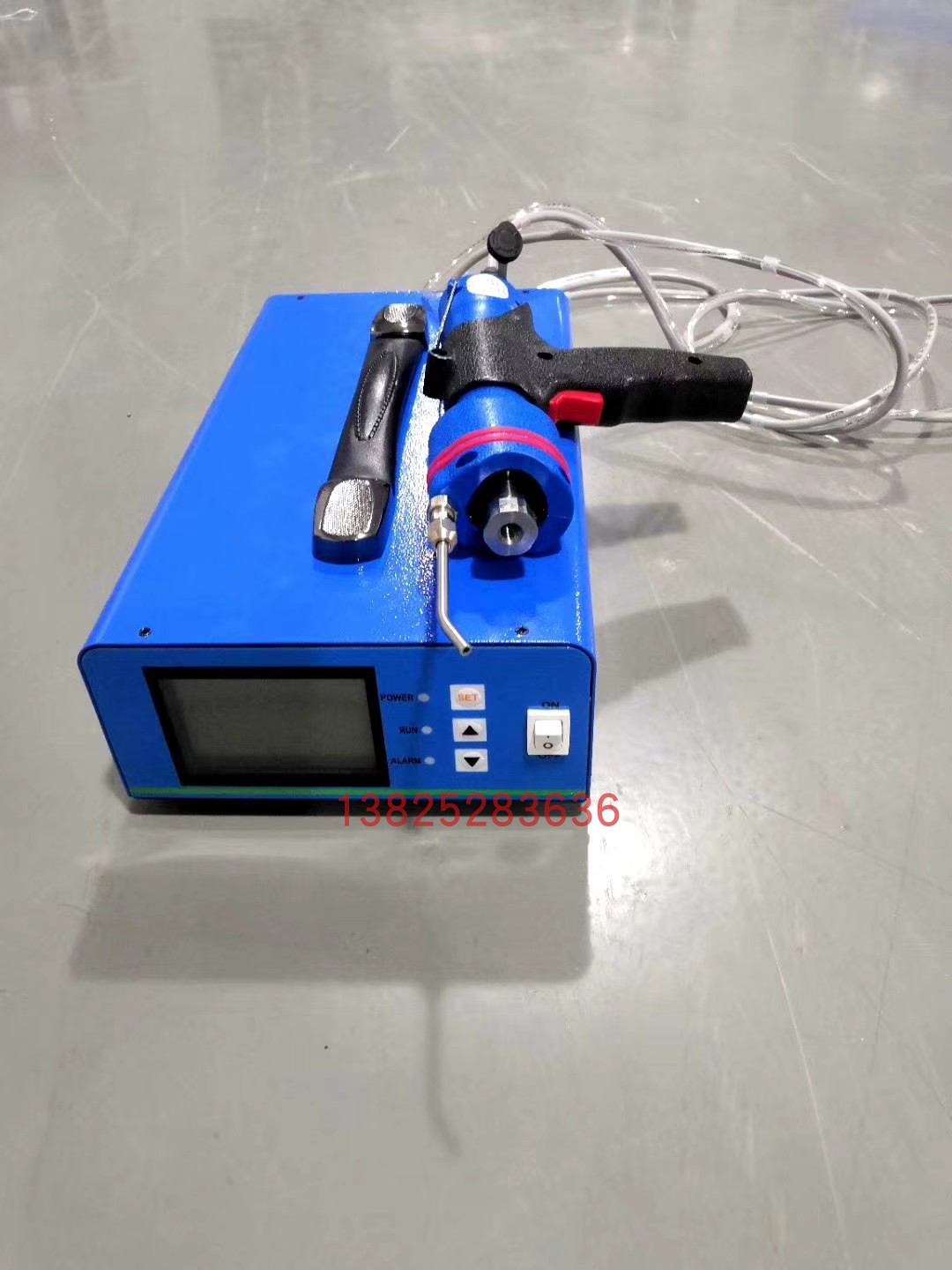 Mask ear with handheld spot welding machine unwoven welding machine ultrasonic plastic welding machine transducer vibrators generator