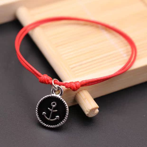Phiên bản tiếng Hàn của vòng tay mặt cười đơn giản cá tính, một đôi bạn gái có dây đeo vòng tay tốt, đôi bạn nam và nữ có thể được điều chỉnh - Vòng chân lắc chân nữ vàng đẹp