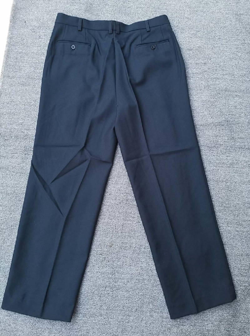 New navy blue winter trousers with back pocket serge fabric trousers loose overalls trousers single trousers winter trousers with fart pocket