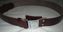 Old-fashioned brown artificial leather outer belt performance belt old brown belt student military training Belt