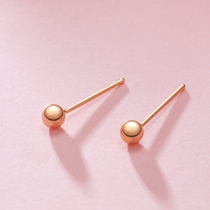 Diamond Qi jewelry 18K gold stud earrings Doudou earrings round stud earrings fashion wild simple send women fashion small gold beads