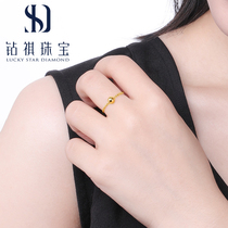 Diamond Kei jewelry 18K rose gold ring color gold ring female ring transfer beads fashion tail ring chain ring send girlfriend