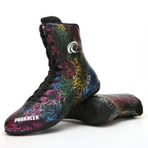 Support LOGO custom boxing shoes Men fighting shoes Sanda shoes Training shoes Fight professional competition squat women