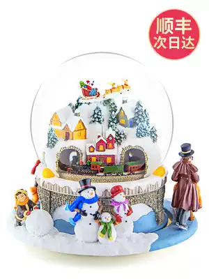 Luxury roller coaster snow crystal ball music box Music Box Music Box Creative birthday gift girl to send girlfriend Christmas