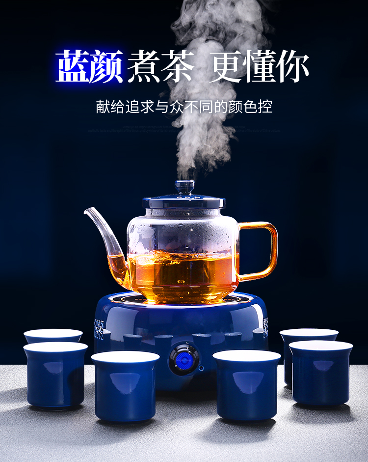 Automatic boiling tea steamer glass teapot tea set suits for the tea, the electric TaoLu ceramic household small small office