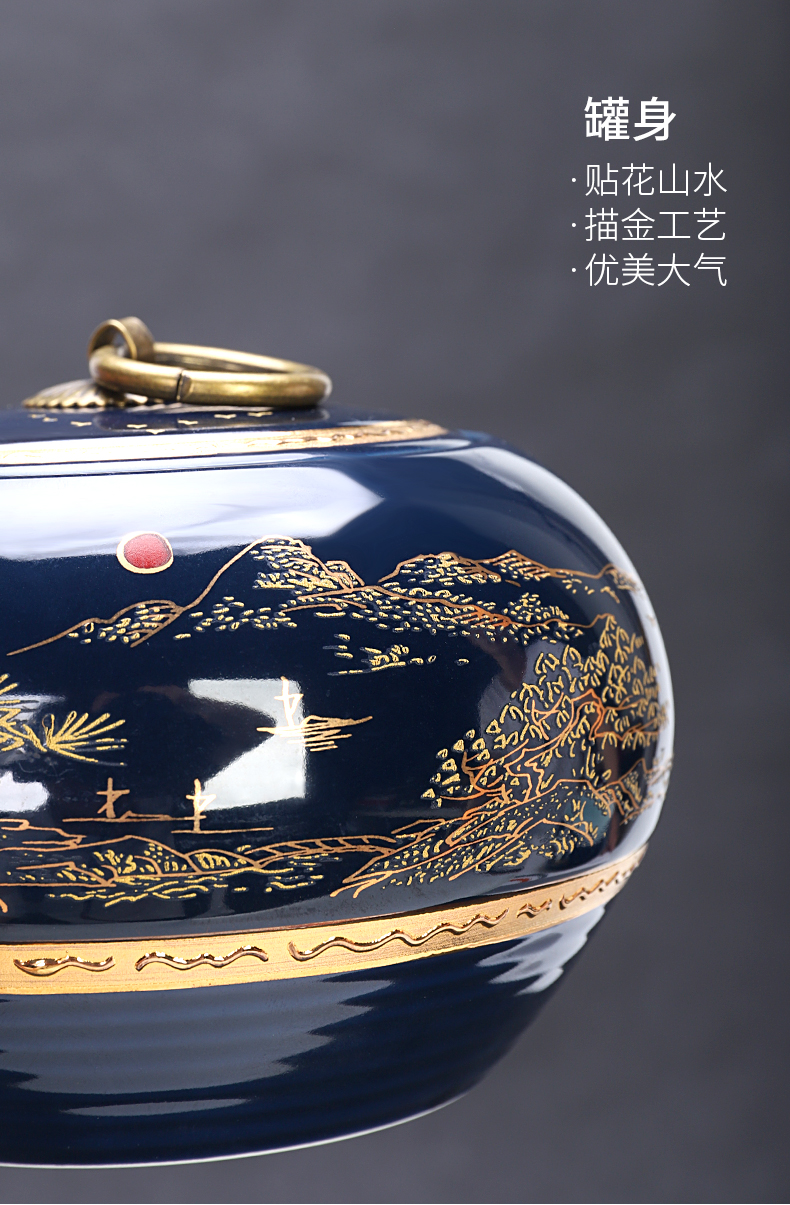 Pu 'er tea as cans ceramic seal as cans, household deposit moistureproof POTS and POTS of tea tea box storehouse