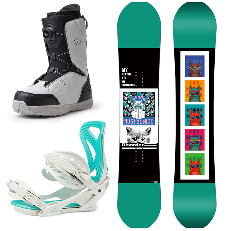 WS Veneer Snowboard Suit Complete Flat Flower Lettering Ram Almighty Board Snowboard Fixer Snowshoe