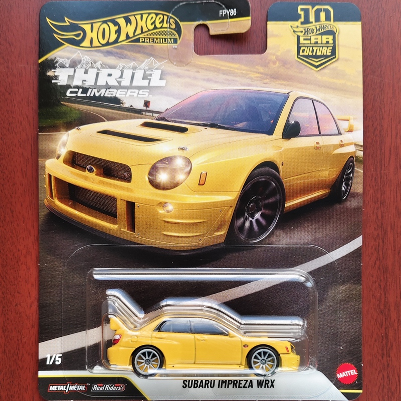 Hot Wheels Subaru Impreza Wrx Alloy Sports Car Car Culture Climber Iron Base Rubber Tires