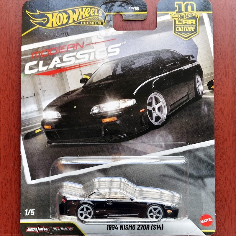 Hot Wheels Nissan Nismo 270R S14 Alloy Sports Car New Modern Classic Car Culture Iron Base Rubber Tires