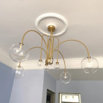 Gypsum ceiling light plate modern simple smooth surface diameter 50cm European and American braid side bedroom bedroom rave