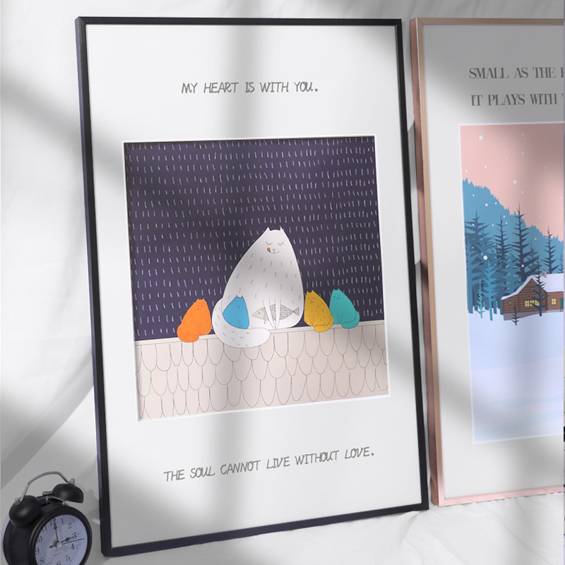 Simple aluminum alloy photo frame hanging wall a3 picture frame custom poster box any size a4 puzzle box a2 mounted frame