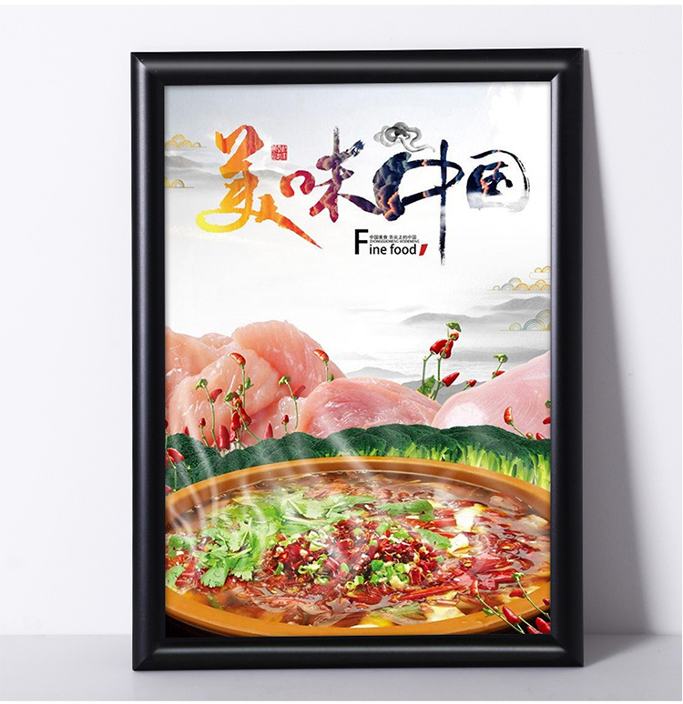 Mở poster khung nhôm hợp kim A3 thang máy quảng cáo khung 50 * 70 khung hình khung ảnh khung tường DIY tùy chỉnh - Kính kính chống giọt bắn