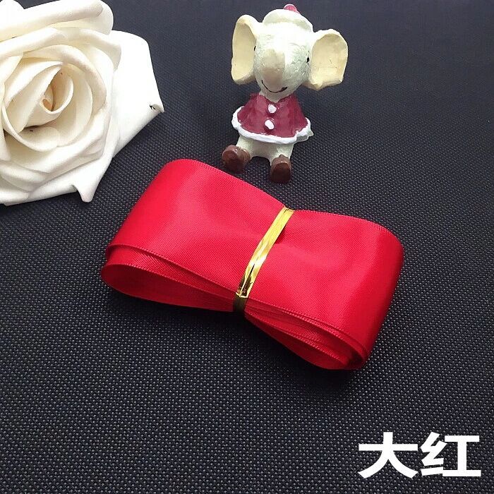 5 m giá 3,8cm polyester hai mặt với ruy băng satin 38MM ruy băng Phụ kiện tóc DIY - Phụ kiện tóc kẹp phồng chân tóc