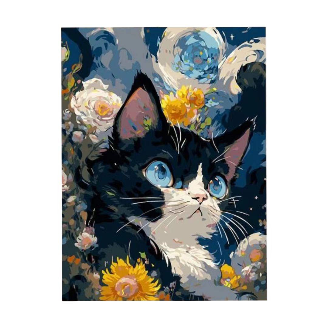 梵高猫咪数字油画，DIY艺术大师的诞生记🎨🐾-DIY-淘宝好物网