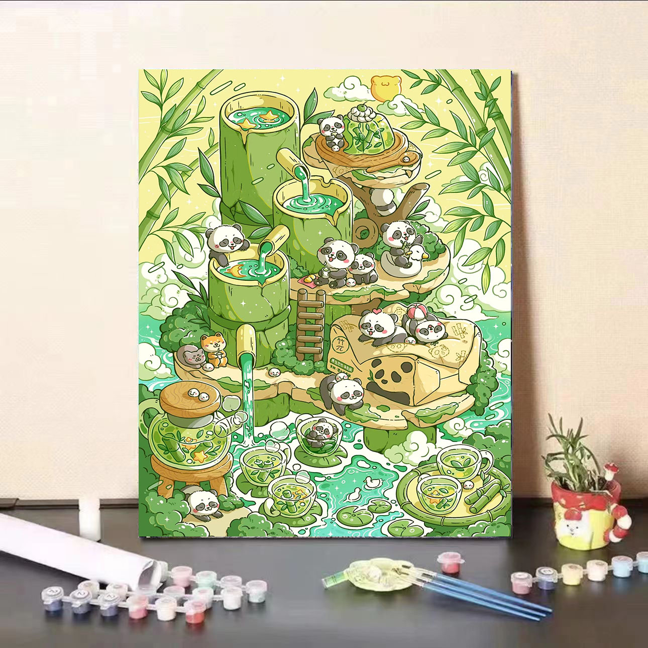 Digital oil painting 2023 new living room hanging painting oil color painting diy fill color gift handmade high-grade sense propylene painting-Taobao