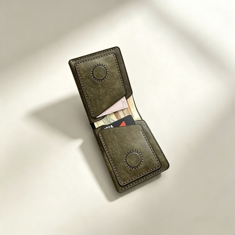American-Style Frosted Genuine Leather Vintage Handmade Stitched Wallet with a High-End Feel, Recommended as a Niche Gift, Made from First-Layer Vegetable-Tanned Cowhide