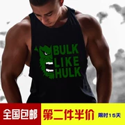 New Hulk tập thể hình chuyên nghiệp thể hình vest thể thao cản trở bông lỏng nam mồ hôi tay áo cotton
