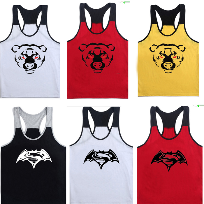 Mới đào chuyên sâu tập thể hình thể hình vest nam VÀNG thể thao đào tạo cơ bắp mồ hôi vest nam áo 3 lỗ tập gym