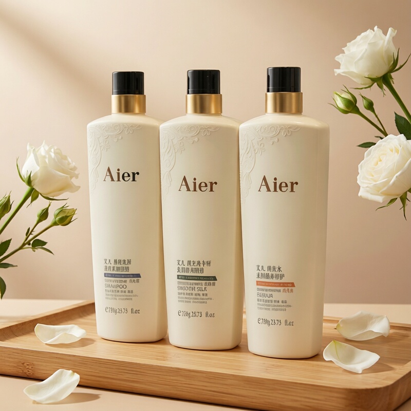 738ml Aier Shampoo Anti-Dandruff Silky Smooth Rice Water Hydrating Silk Protein Silky Smooth