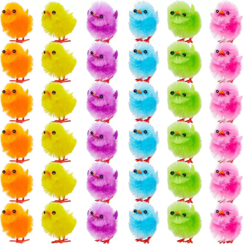 Cross-Border Popular Easter Colorful Chick, 3.0cm Tall, Yellow Easter Decoration Children's Toy