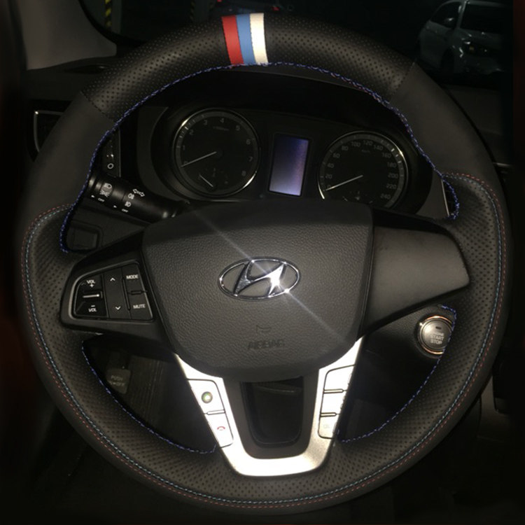 Hyundai famous map ix25 Yuedong Langdong Rena Ruiyi Xinshengda special car special hand-sewn steering wheel cover handle cover