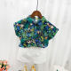 Children's short-sleeved floral shirt boys 2024 summer new style boys' casual shirt baby Korean suit