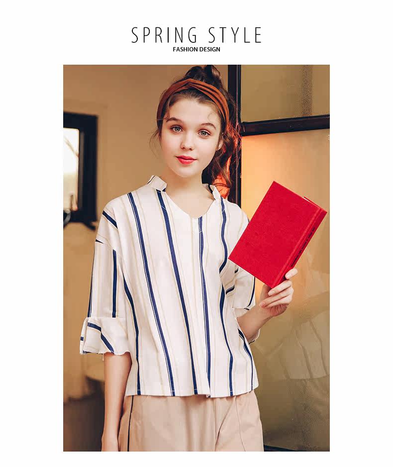 Pyjama pour femme en Coton à manches - Ref 2988601 Image 23