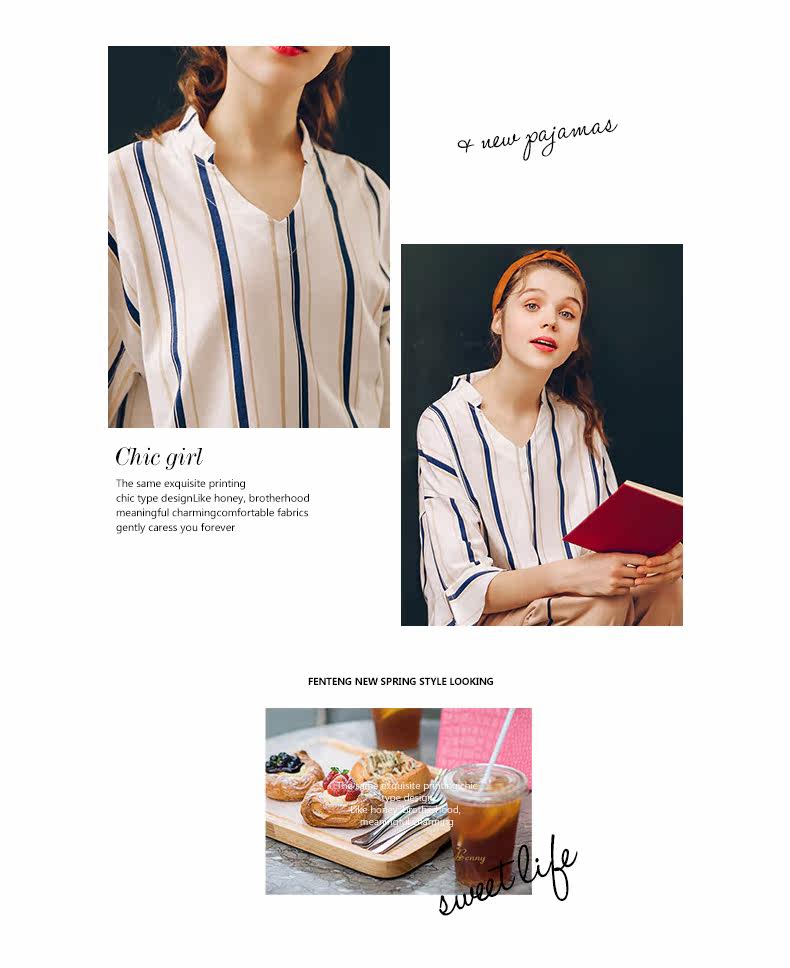 Pyjama pour femme en Coton à manches - Ref 2988601 Image 16