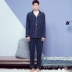 Fen Teng mới mùa xuân và mùa thu đồ ngủ nam cotton dài tay nam cardigan nhà dịch vụ mùa thu cotton kích thước lớn phù hợp với giới trẻ pijama nam cao cấp Nam giới