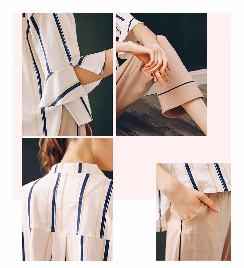 Pyjama pour femme en Coton à manches - Ref 2988601 Image 22