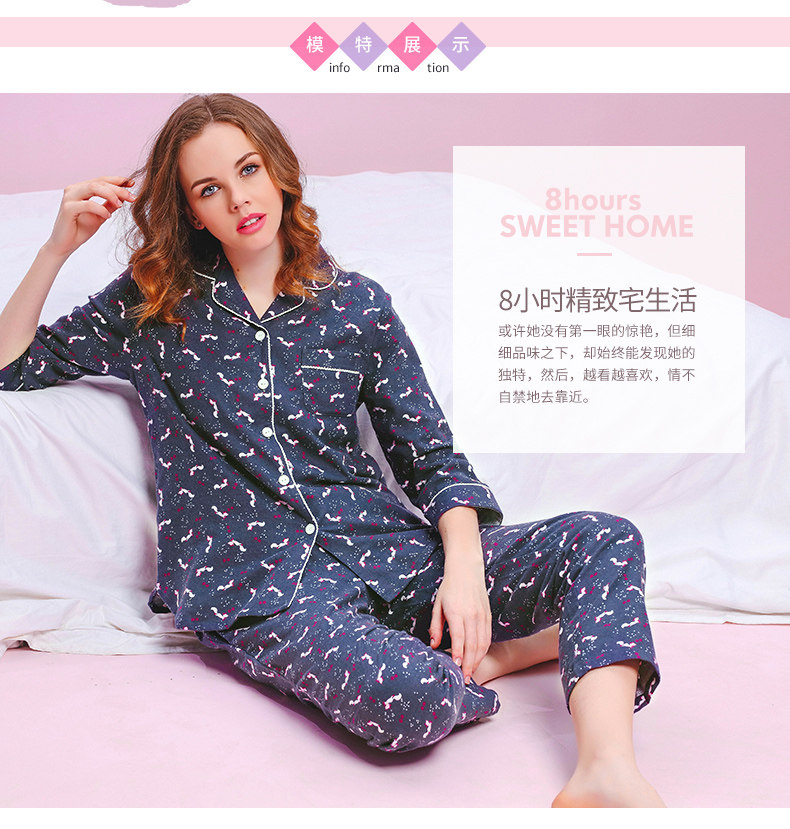 Pyjama pour femme en Coton à manches - Ref 2991670 Image 18