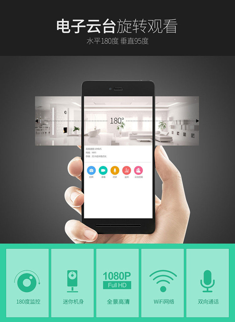 IP-камера eye4 c60s全景监控室内无线wifi摄像头 香港澳门台湾国外用ip cam Vstarcam IP-камера eye4 c60s全景监控室内无线wifi摄像头 香港澳门台湾国外用ip cam Vstarcam
