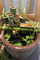 Fresh bamboo water filter bamboo tube Circulator Villa courtyard landscaping Zicai fish tank humidification filter