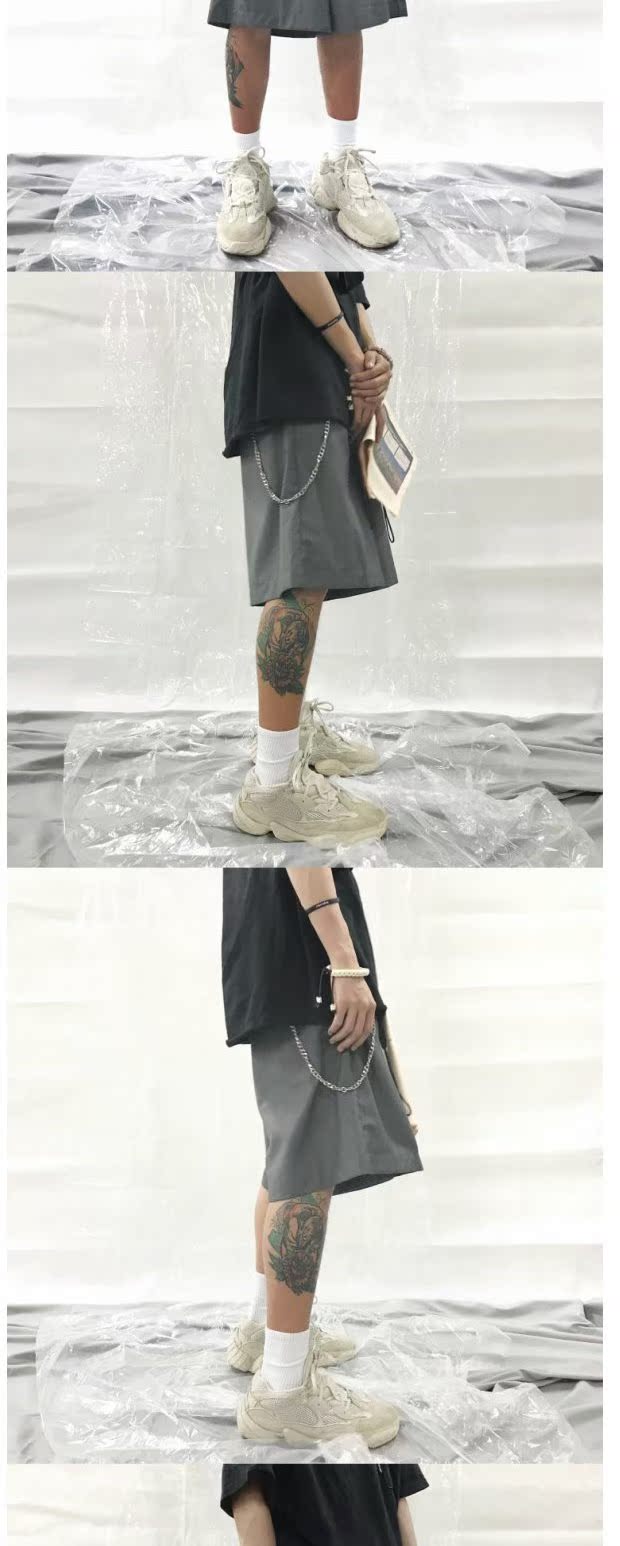SATAN18ss thời trang đường phố thể thao thoải mái giản dị quần short lỏng năm quần quần kaki