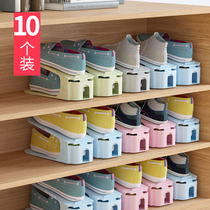 Shoe rack storage artifact integrated household space-saving adjustable storage rack double layer shoe rack dorm shoe cabinet