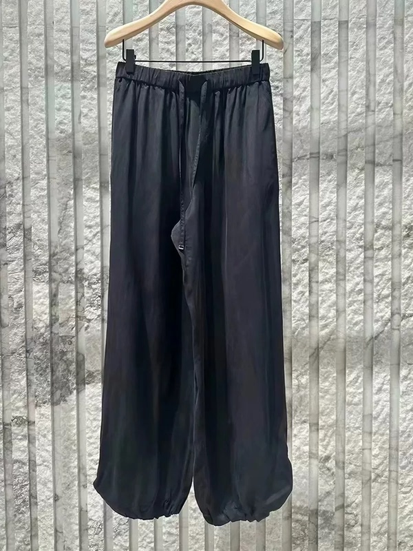 Authentic Balloon Pants 2026 Summer New Copper Ammonia Silk Rayon Sand-Washed Matte Cuffed Wide-Leg Pants Mbf2Pat015 Authentic Balloon Pants 2026 Summer New Copper Ammonia Silk Rayon Sand-Washed Matte Cuffed Wide-Leg Pants Mbf2Pat015
