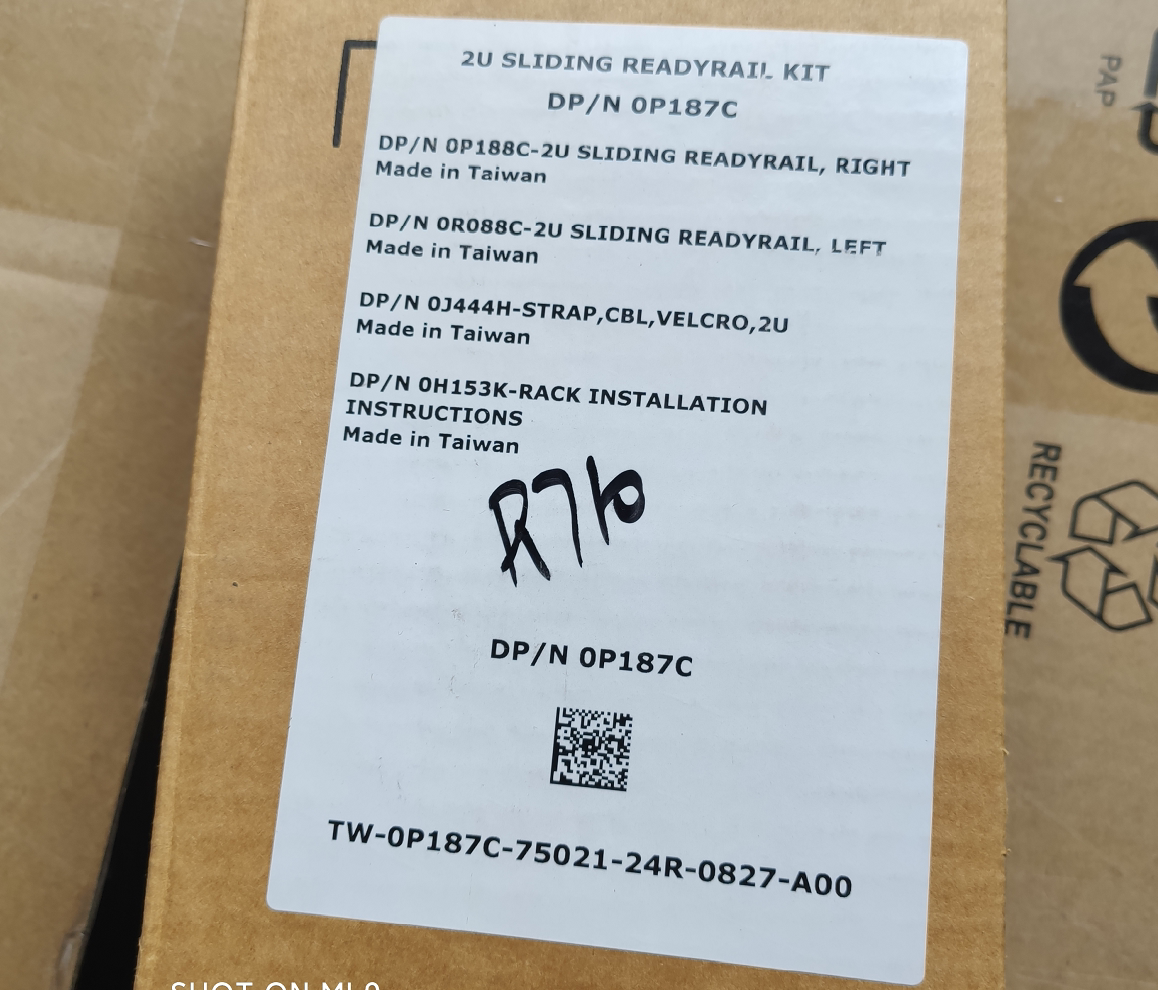 New original DELL Dell R710 server dynamic rail slide 0P187C P187C