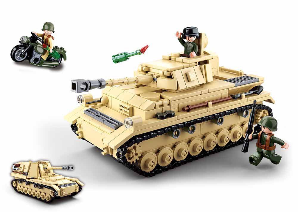 Little Luban is compatible with Lego assembled building blocks children's educational toys boy military tank B0693 gift