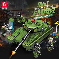 Детский конструктор 森宝4合1军事系列99a主站坦克组装模型男孩拼装积木拼插玩具套装