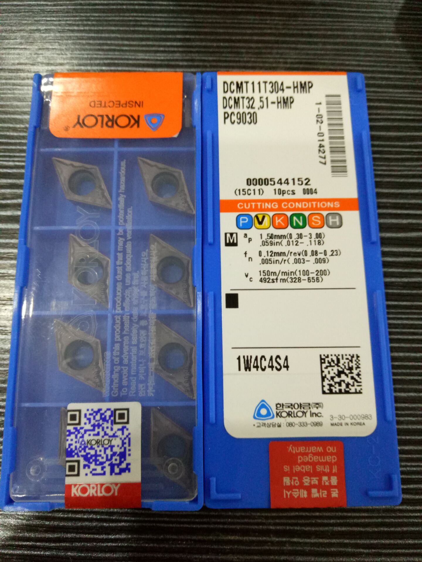 Authentic KORLOY Chloe CNC Blade DCMT11T304 08-HMP PC9030 Stainless Steel Special