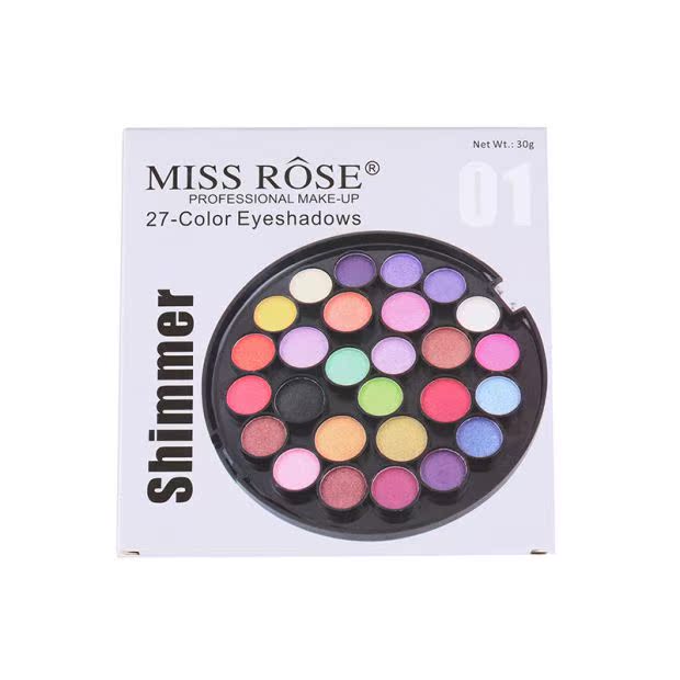 Bảng màu phấn mắt MISS ROSE 27-Pearl Pearl Matte - Bộ sưu tập trang điểm bảng mắt tutu