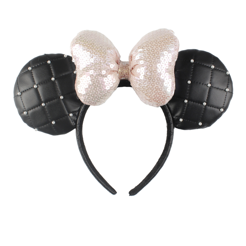 Disney-Style Photo Shoot Pearl Minnie Ears Headband Girls' Performance Headwear Hairpin Small Chanel-Style Headband for Adults Disney-Style Photo Shoot Pearl Minnie Ears Headband Girls' Performance Headwear Hairpin Small Chanel-Style Headband for Adults