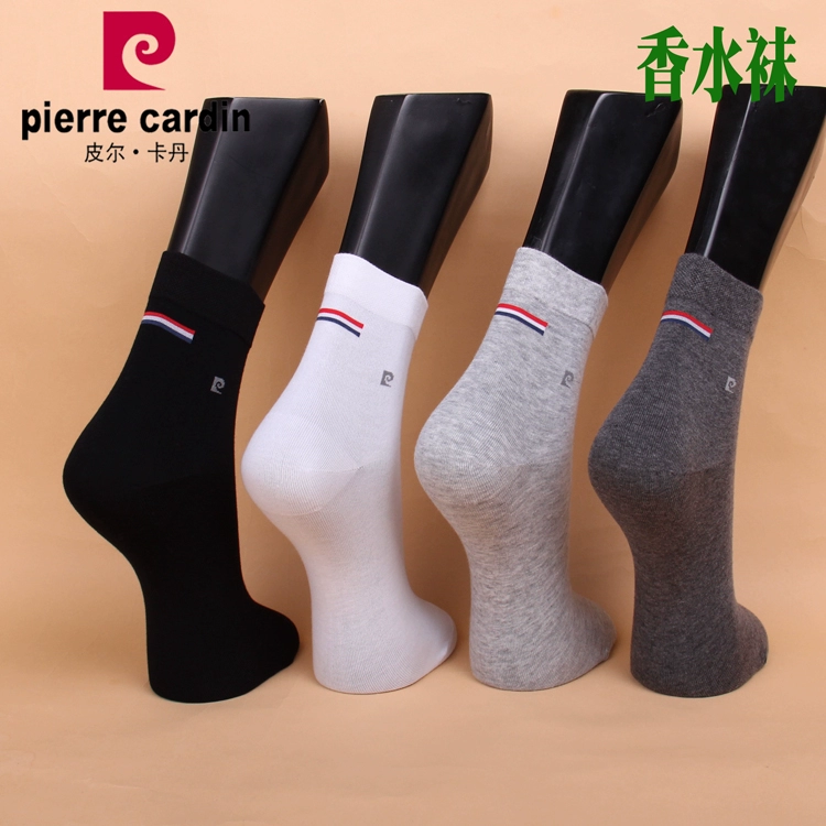 Một hộp 6 đôi vớ nam Pierre Cardin giá 48 nhân dân tệ PC999 vớ nước hoa cotton mỏng mùa xuân và mùa hè, thấm mồ hôi và thoáng khí, 39-44 thước Anh - Vớ nam