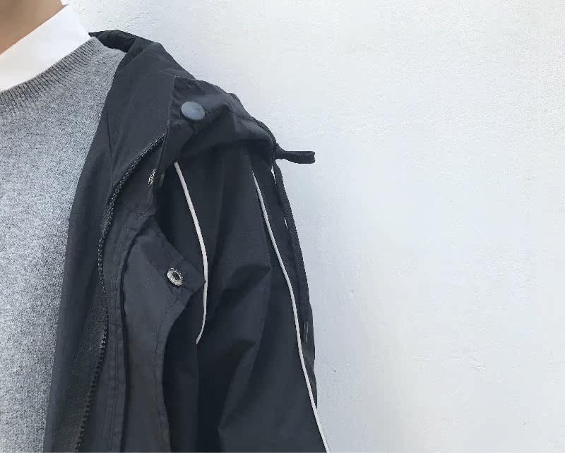 Mr. Fang inch 2018 mùa thu mới phiên bản Hàn Quốc của màu sắc lỏng lẻo thanh niên trùm đầu áo gió áo gió đi nắng nam