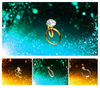 Beautiful romantic dreamy particle light effect diamond ring wedding ring ring wedding wedding led background video material